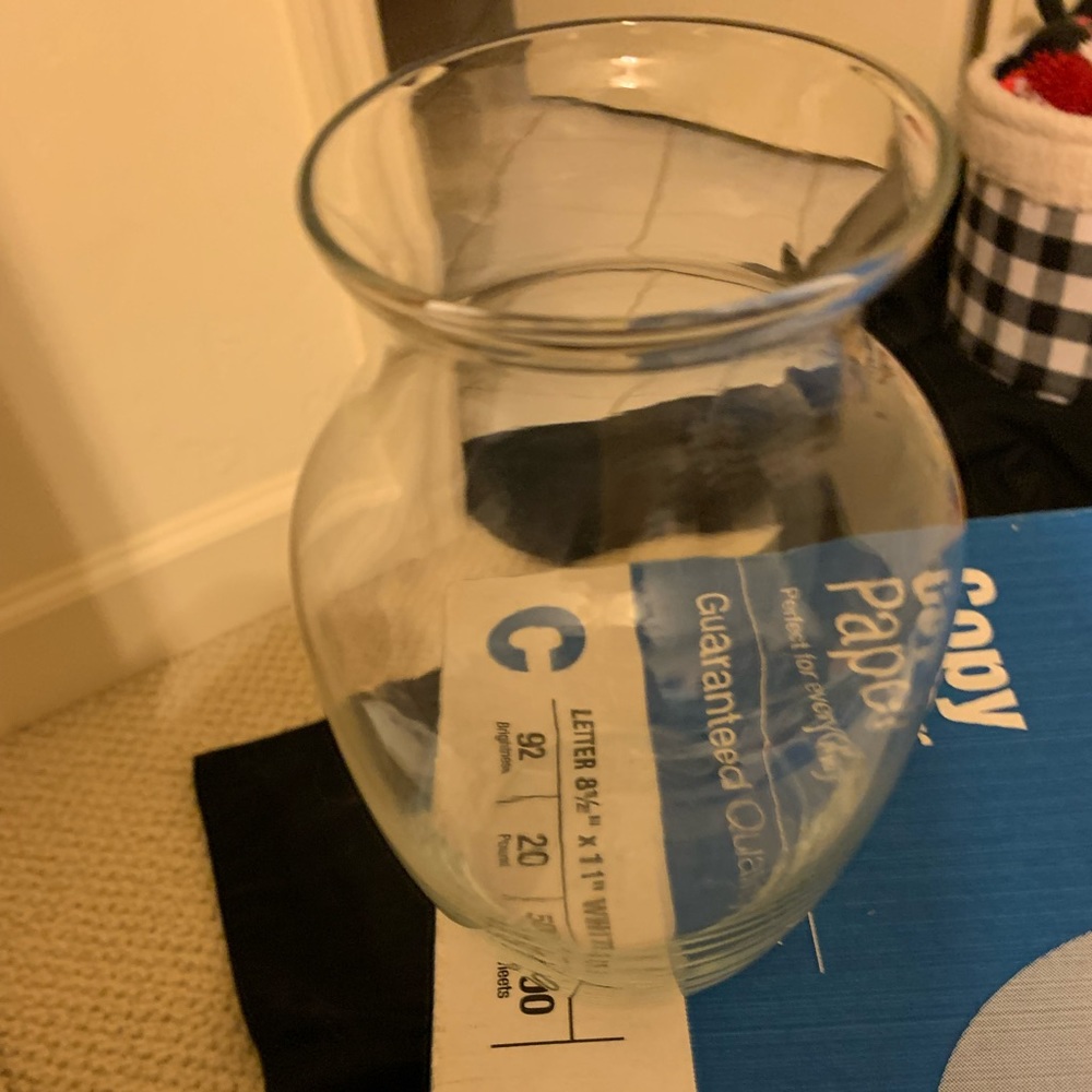 Clear vase